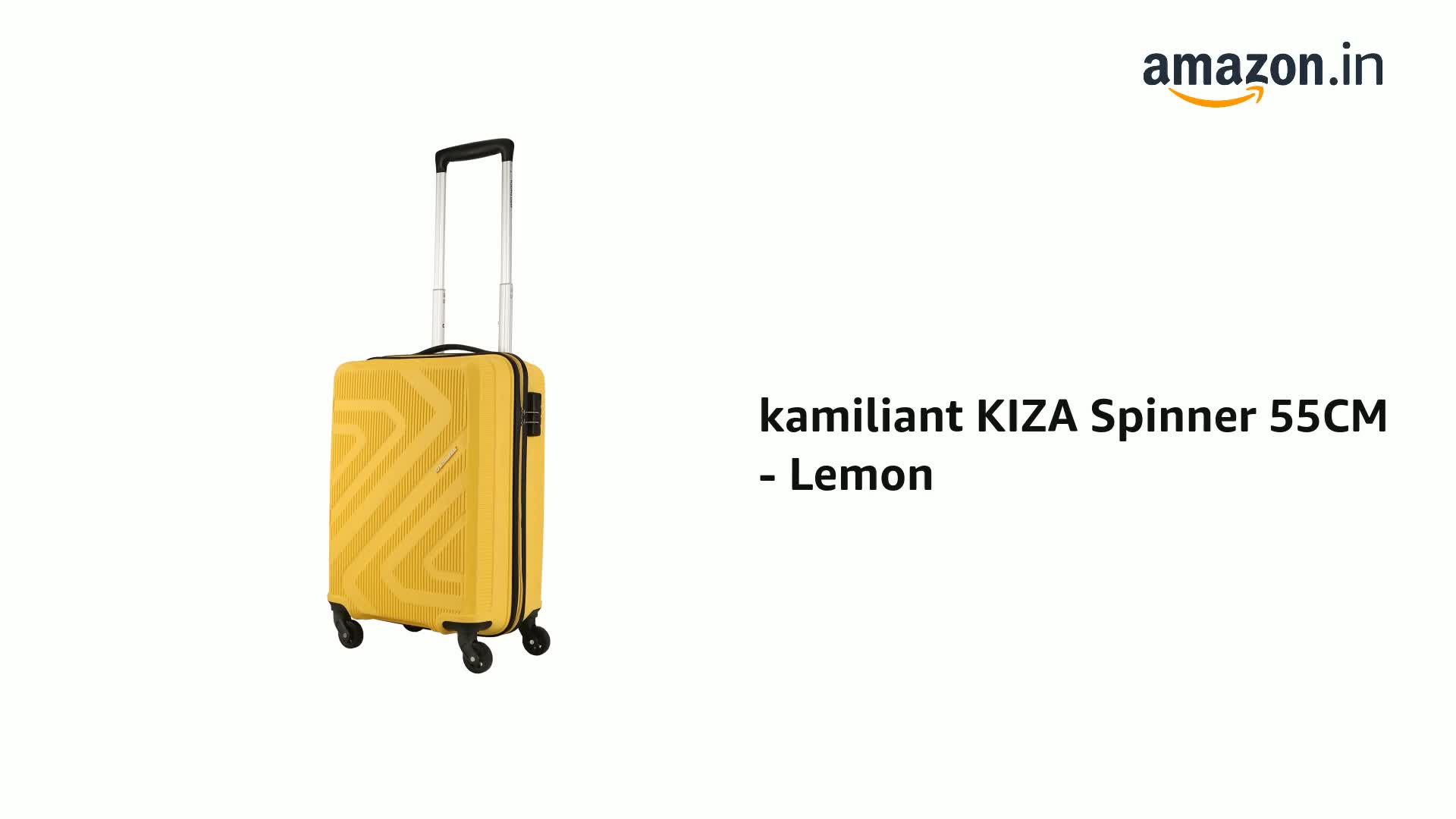 kiruakirua　1113 Kamiliant KIZA Spinner 55CM - Lemon : Amazon.in: Fashion